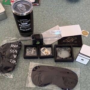 Black Tumbler and Accessories Set